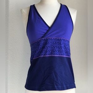 Lululemon Sleeveless Yoga Athletic Mesh Racerback Tank Built-in Bra Fitt…